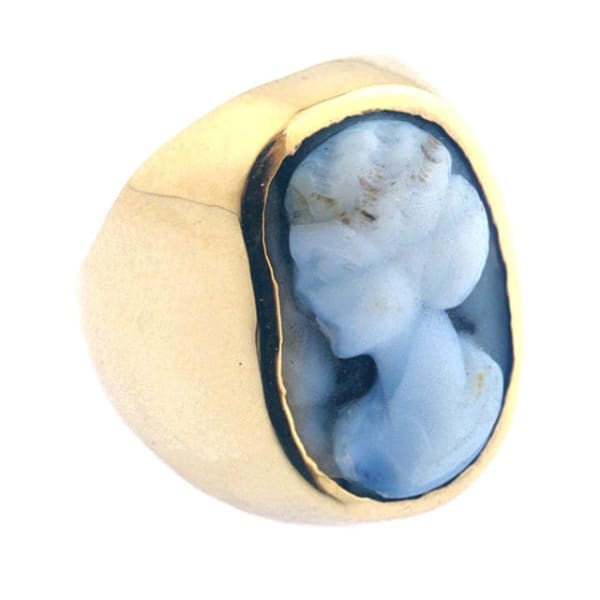 Gold Ring with Roman Cameo of a Royal Woman