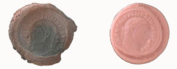 Roman Coin Mold Depicting Emperor Galerius