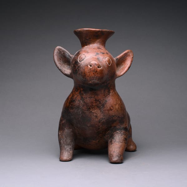 Colima Terracotta Vessel in the Form of a Seated Dog