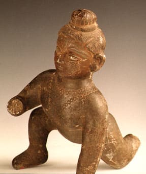 Indian Sculpture of the Infant Krishna as the Butter Thief