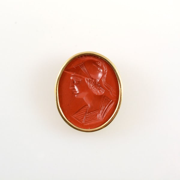 Classical Revival Intaglio depicting the Greek Goddess Athena
