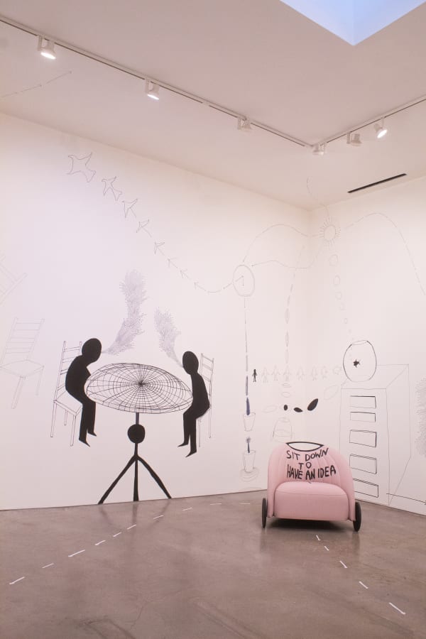 Andrea Bianconi, Journey of the Chair Wall Drawing, 2022