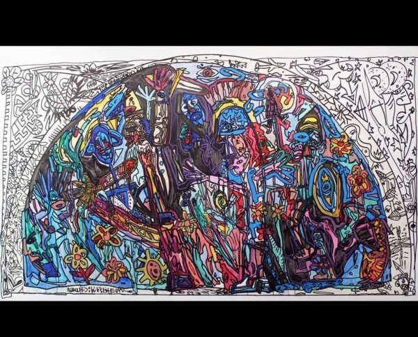 Robert Combas 192 x 312 cm 75 5/8 x 122 7/8 in
