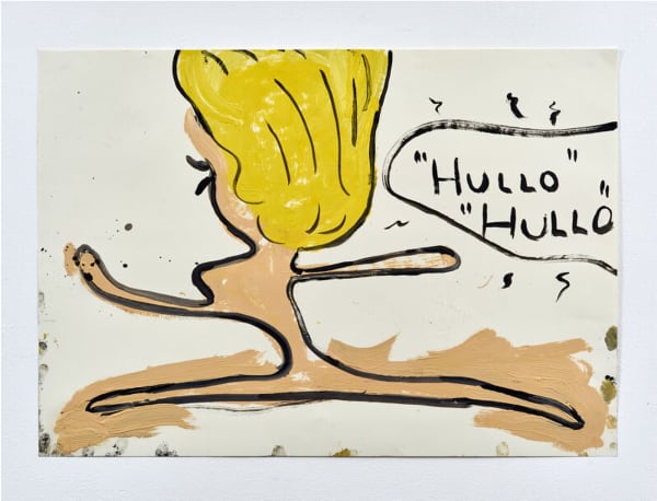 Wilye Rose Scissor Girl, "Hullo, Hullo", 2020 Lithographie sur Somerset Soft White 300gsm paper 59 x 84 cm 23 1/4 x 33 1/8 in