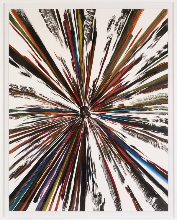 Abdelkader Benchamma Echoes - Atom, 2020 Encre sur Papier 150 x 120 cm 59 x 47 1/4 in