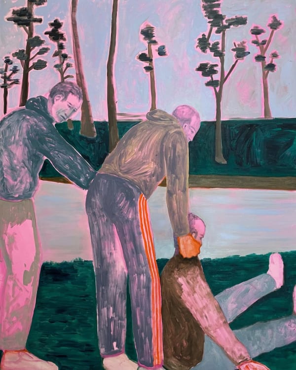 Jean Gfeller Sur l'Herbe, 2022 Huile sur toile 140 x 110 cm 55 1/8 x 43 1/4 in