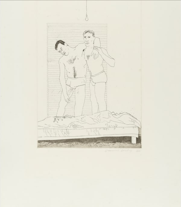Hockney david One Night 1966, 1966 Etching and aquatint 55 x 38 cm