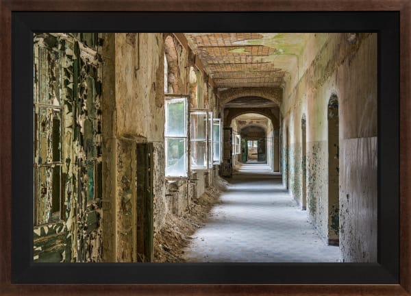 Mario Basner, Corridor Two, Classic Brown Frame, Black Liner