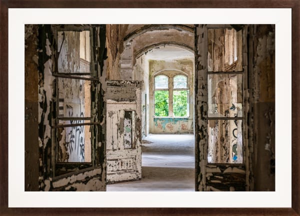 Mario Basner, Dubious Invitation, Classic Brown Frame, White Liner