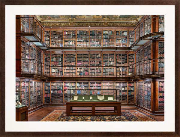 Mario Basner, Morgan Library II, Classic Brown Frame, White Liner