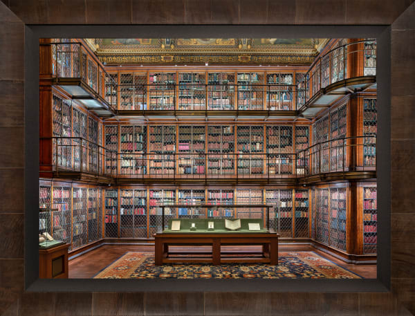 Mario Basner, Morgan Library II, Tabacchino Frame, Cigar Leaf, Black Liner