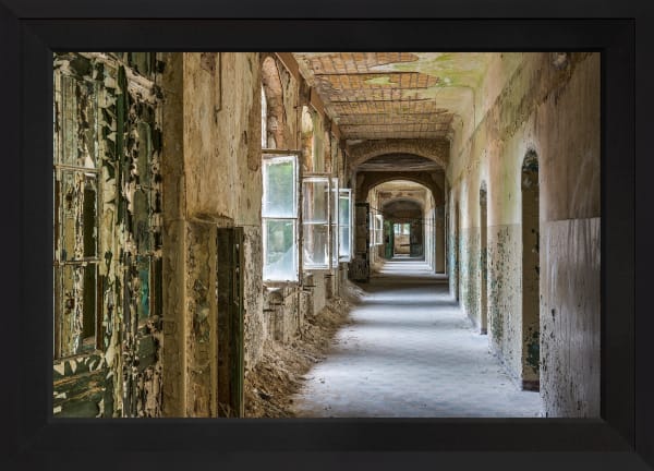 Mario Basner, Corridor Two, Classic Satin Black Frame, Black Liner