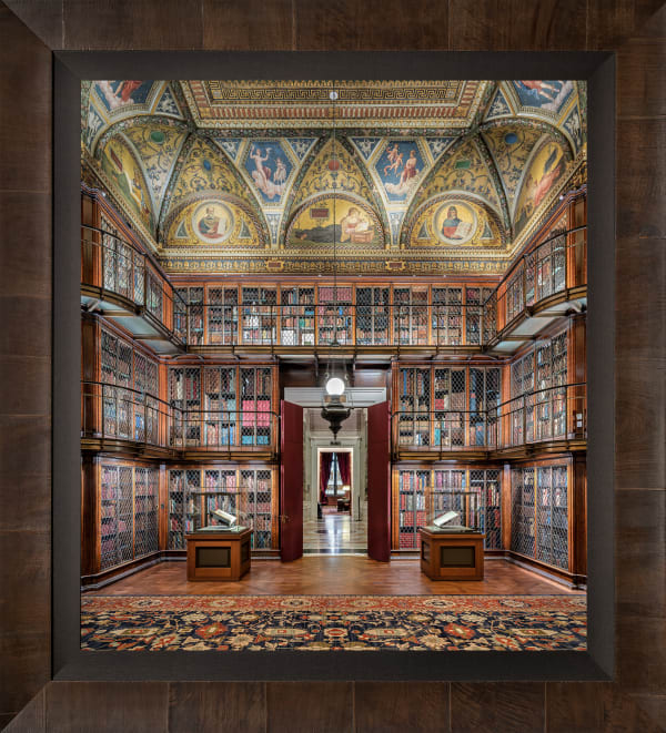 Mario Basner, Morgan Library I, Tabacchino Frame, Cigar Leaf, Black Liner