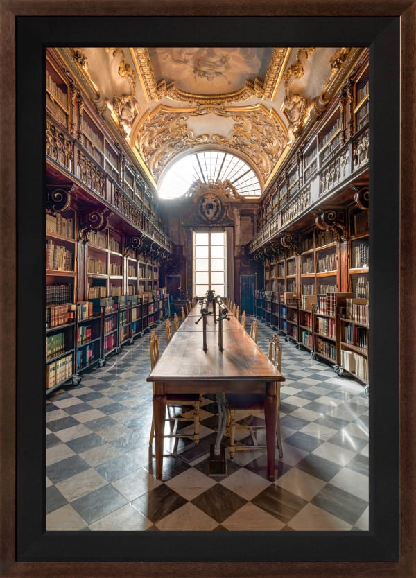 Mario Basner, Biblioteca Riccardiana, Classic Brown Frame, Black Liner