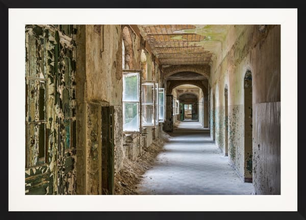 Mario Basner, Corridor Two, Classic Satin Black Frame, White Liner