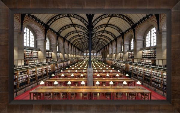 Mario Basner, Saint Genevieve Library, Tabacchino Frame, Cigar Leaf, Black Liner, 2021