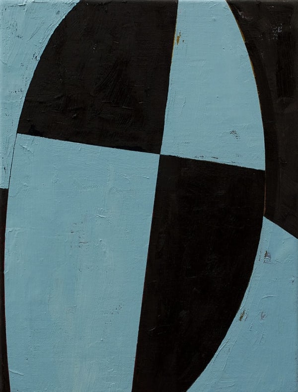 Cipriano Martínez, Composición en sepia y azul, 2021