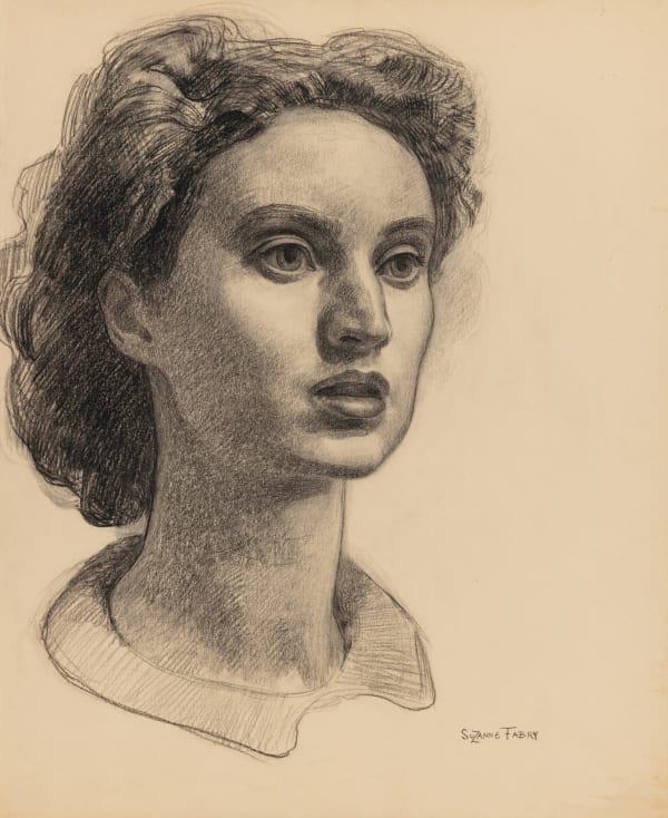 Suzanne Fabry, Autoportrait au Petit Col Rond (Self-Portrait with a Small Round Neck), 1925