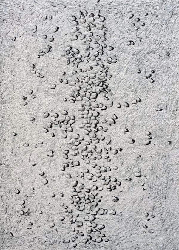 Vik Muniz, Achrome (Pebbles, Kaolin on Canvas), after Piero Manzoni (Pictures of Pigment), 2008