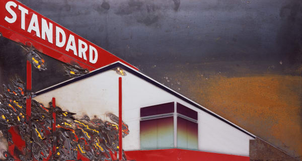 Vik Muniz, Burning Standard, after Ed Ruscha (Pictures of Cars), 2008