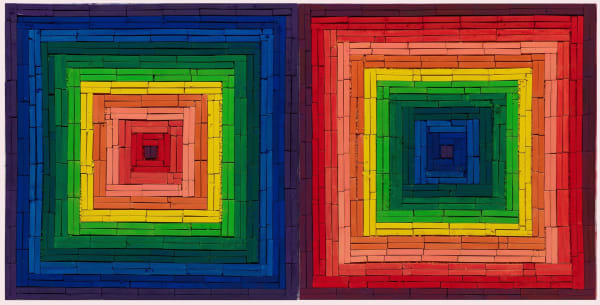 Vik Muniz, Metachrome (Double Scramble, after Frank Stella), 2016