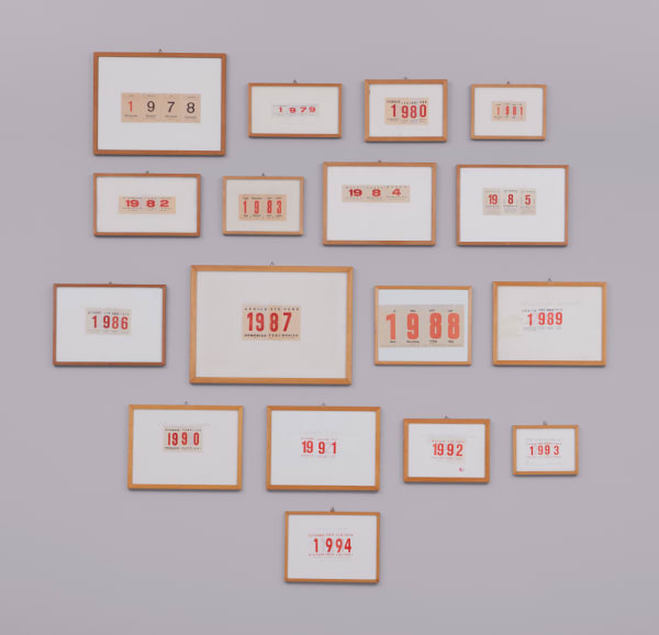 Alighiero Boetti, Calendari, 1978-1994