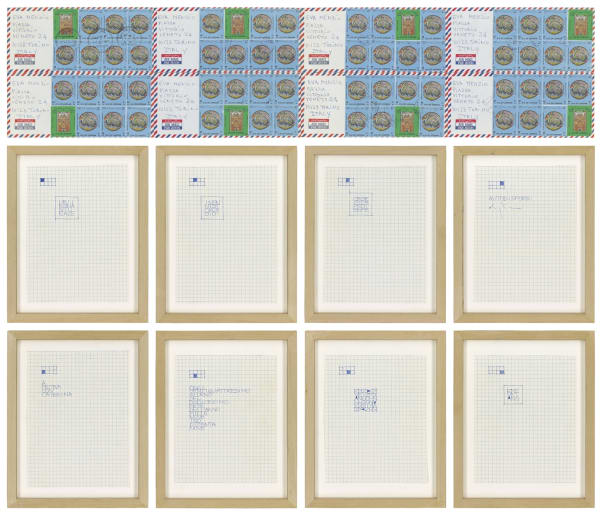 Alighiero Boetti, Lavoro Postale (Autodisporsi), 1989