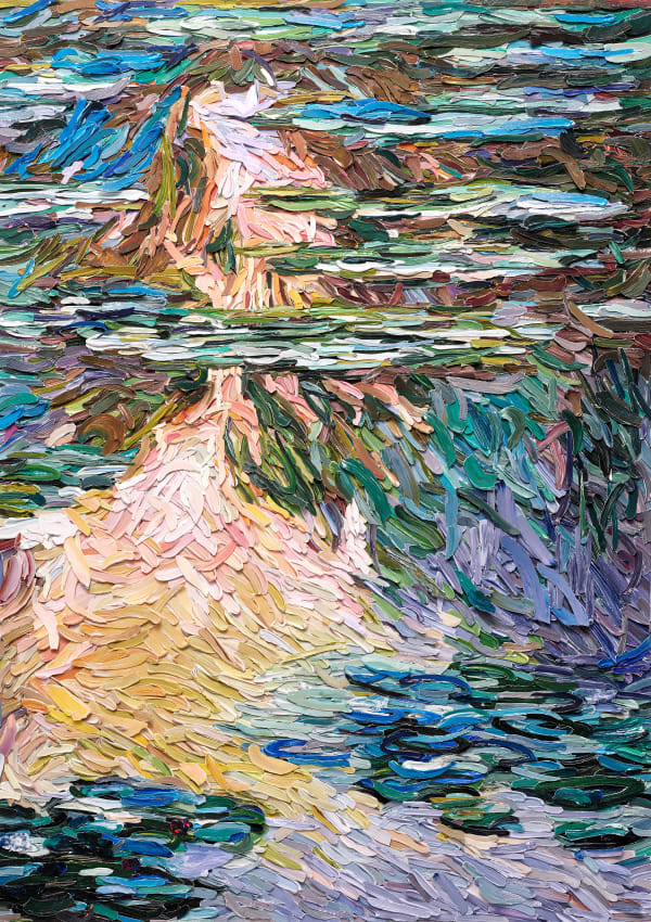 Vik Muniz, Nymphéas, after Claude Monet (Brushstrokes), 2025