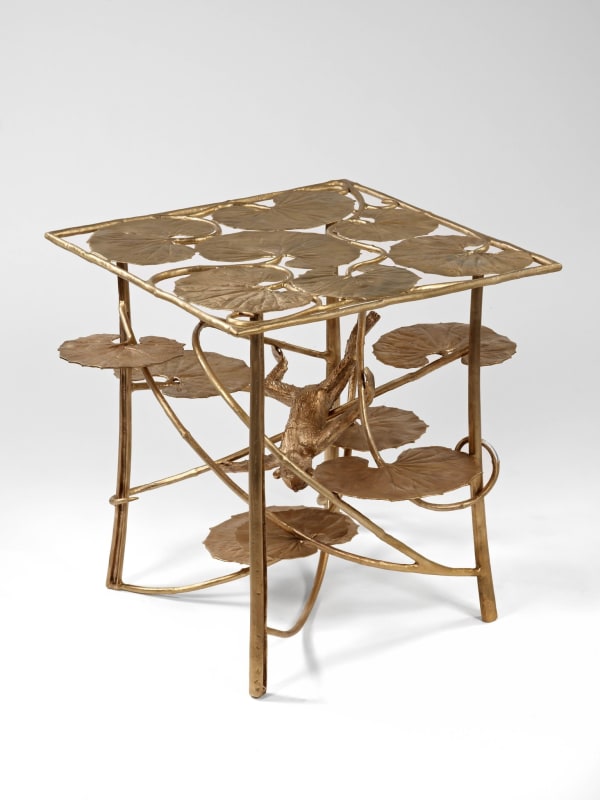 Claude Lalanne, Table Lotus et Singe Carrée en Bronze, 2013