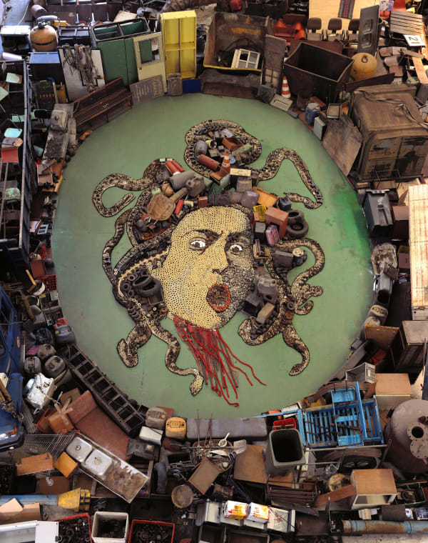 Vik Muniz, Medusa, after Caravaggio (Pictures of Junk), 2009