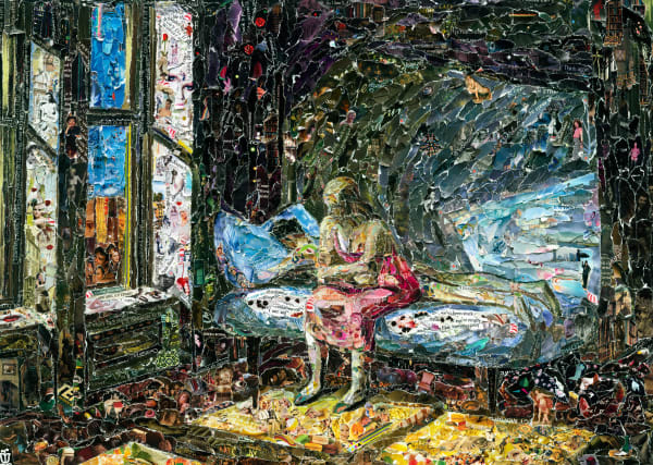 Vik Muniz, Summer in the City, after Edward Hopper (Pictures of Magazines 2), 2011