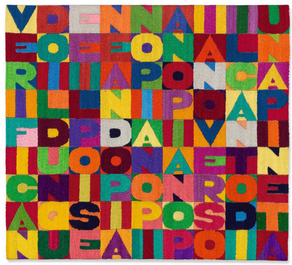 Alighiero Boetti, Verificando il Dunque e il Poi Se Ne Andò Piano Piano Piano Piano Piano Verso il Canto di Una Pineta, 1990