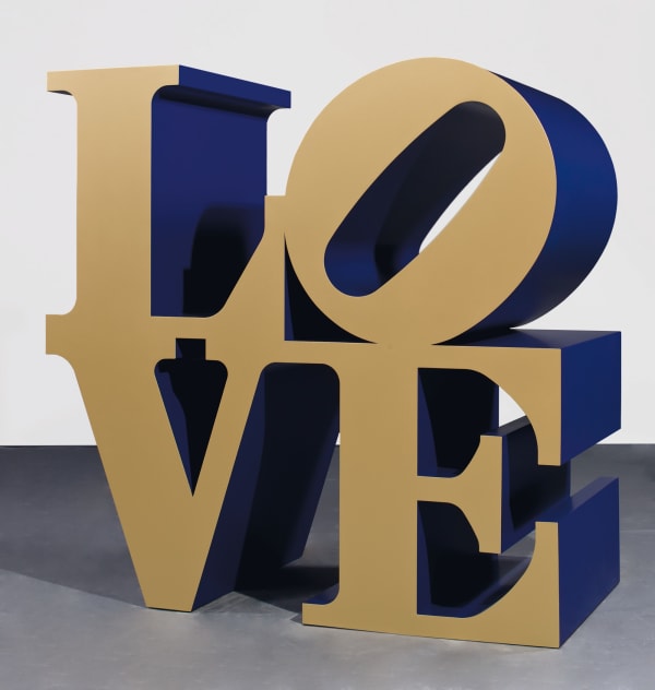 Robert Indiana, LOVE (Gold Faces Blue Sides), 1966-2000