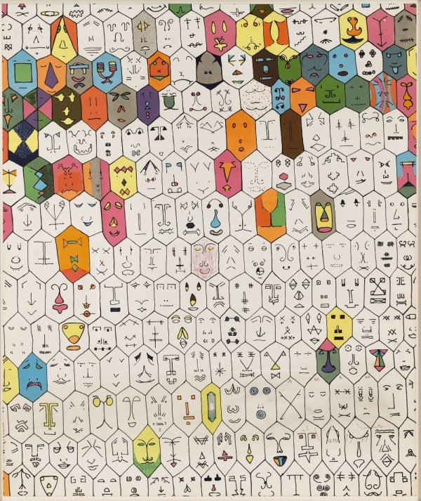 Alighiero Boetti, Faccine Colorate, 1979
