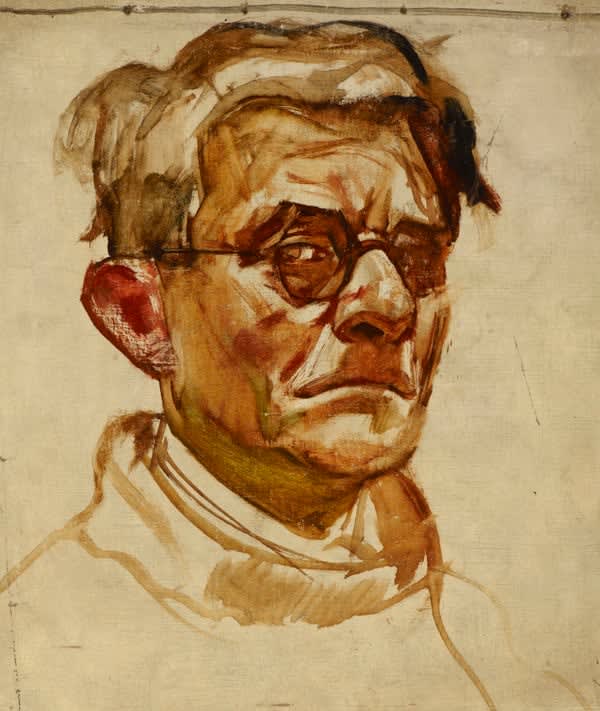 Eugen Hersch, Self-Portrait Sketch, c. 1950s-60s
