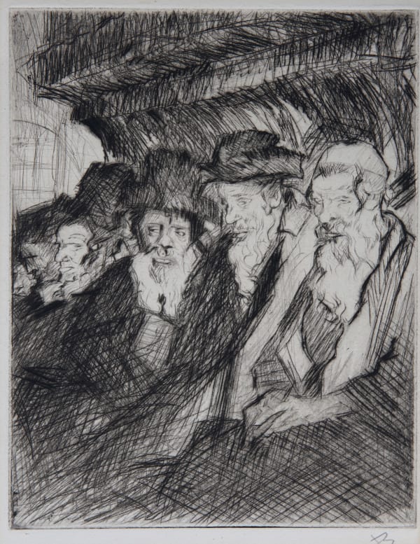 Frank Brangwyn, Old Men in a Synagogue, 1931