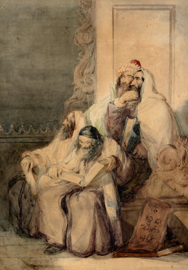 Solomon Alexander Hart, In the Synagogue (The Writing on the Wall)