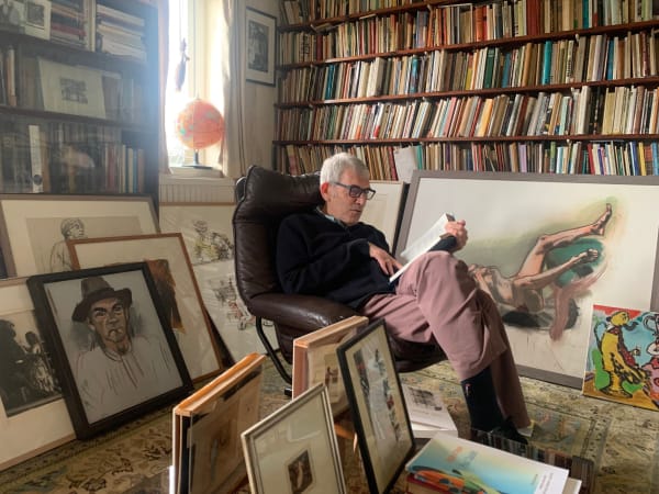 Anthony at home surrounded by constant memories of Paula