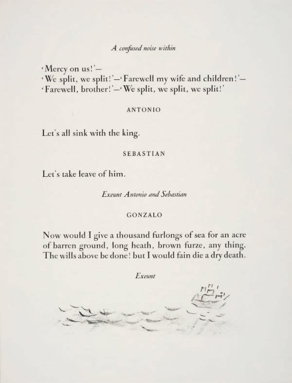 Marc Chagall, The ship at sea, 1975