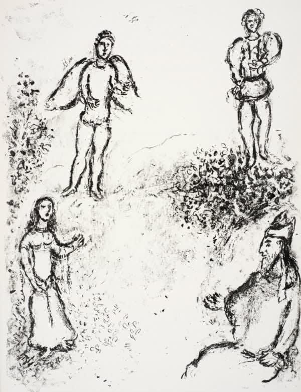 Marc Chagall, Prospero, Miranda, Ariel, and Ferdinand, 1975
