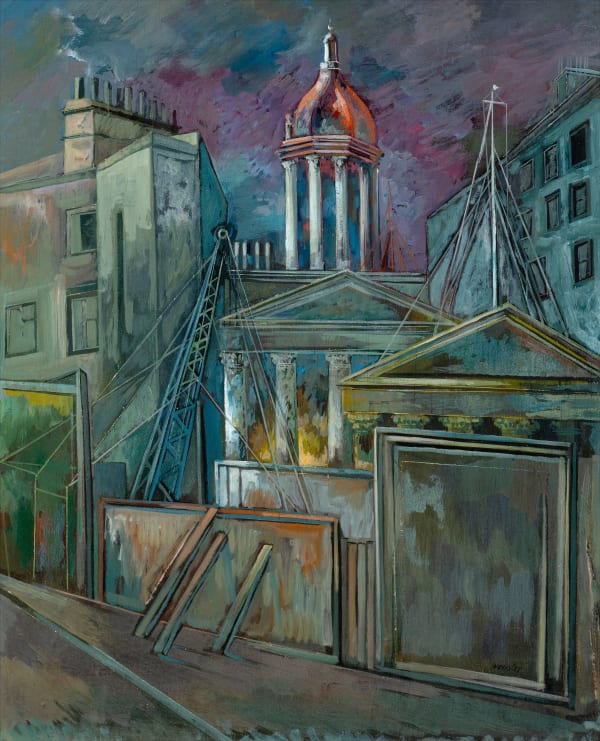 Walter Nessler, Boarded up London, 1940