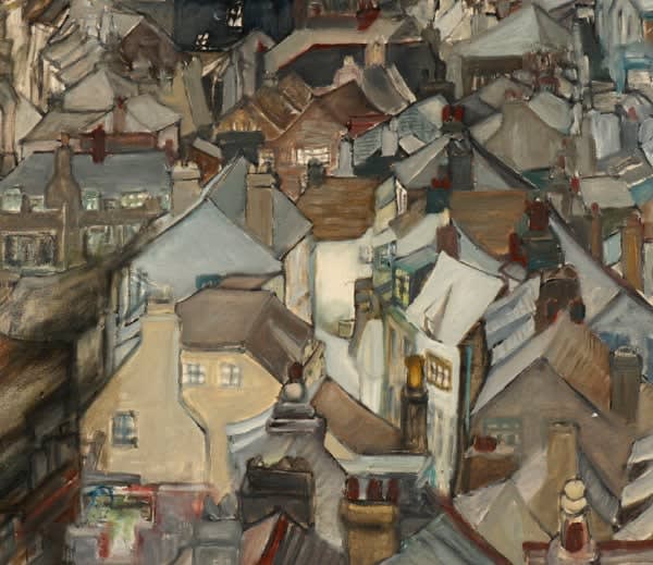Maurice Mancini Roith, Landscape with Rooftops