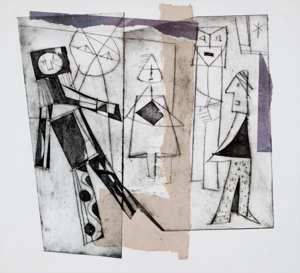 Dorrit Dekk - Composition with Collage, 1990s