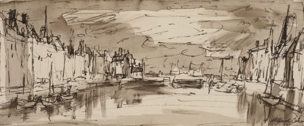 Alfred Cohen, Harbour Scene, 1957