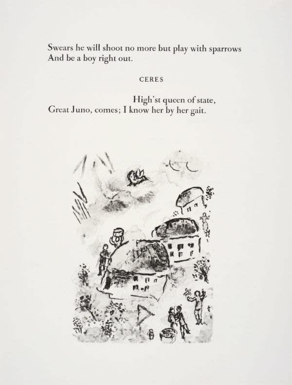 Marc Chagall, Life in a bustling small town, 1975