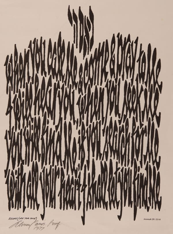 Abram Games, Design Based on Jeremiah 29: 12-14, 1977