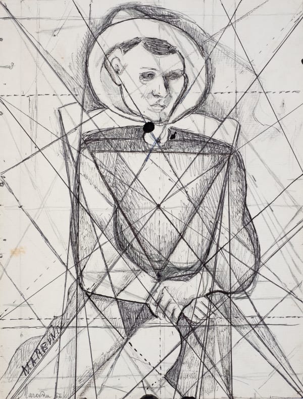 Marevna (Marie Vorobieff-Stebelska), Portrait Sketch of Chaim Soutine