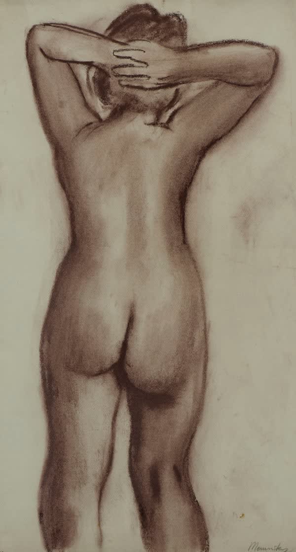 Bernard Meninsky, Female Nude, Back View