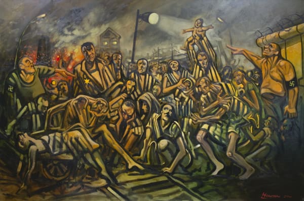 Peter Howson, Holocaust Crowd Scene II, 2011