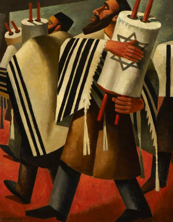 Emmanuel Levy, Two Rabbis Carrying the Scrolls of the Law